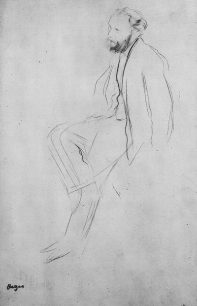 Edouard Manet, sentado de Edgar Degas